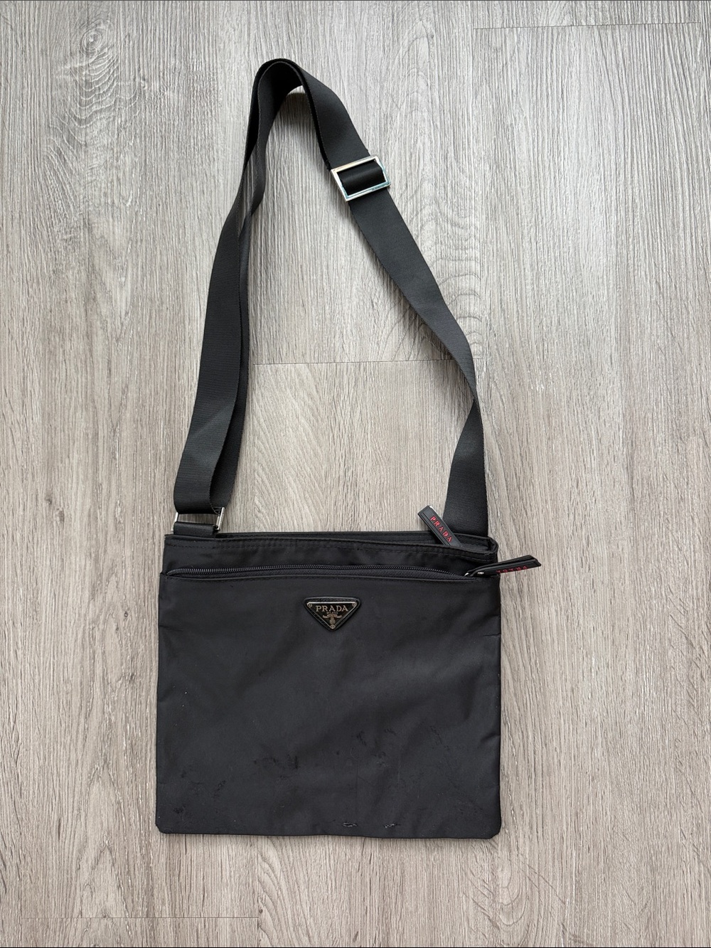 Prada Black Nylon Messenger Crossbody for Men